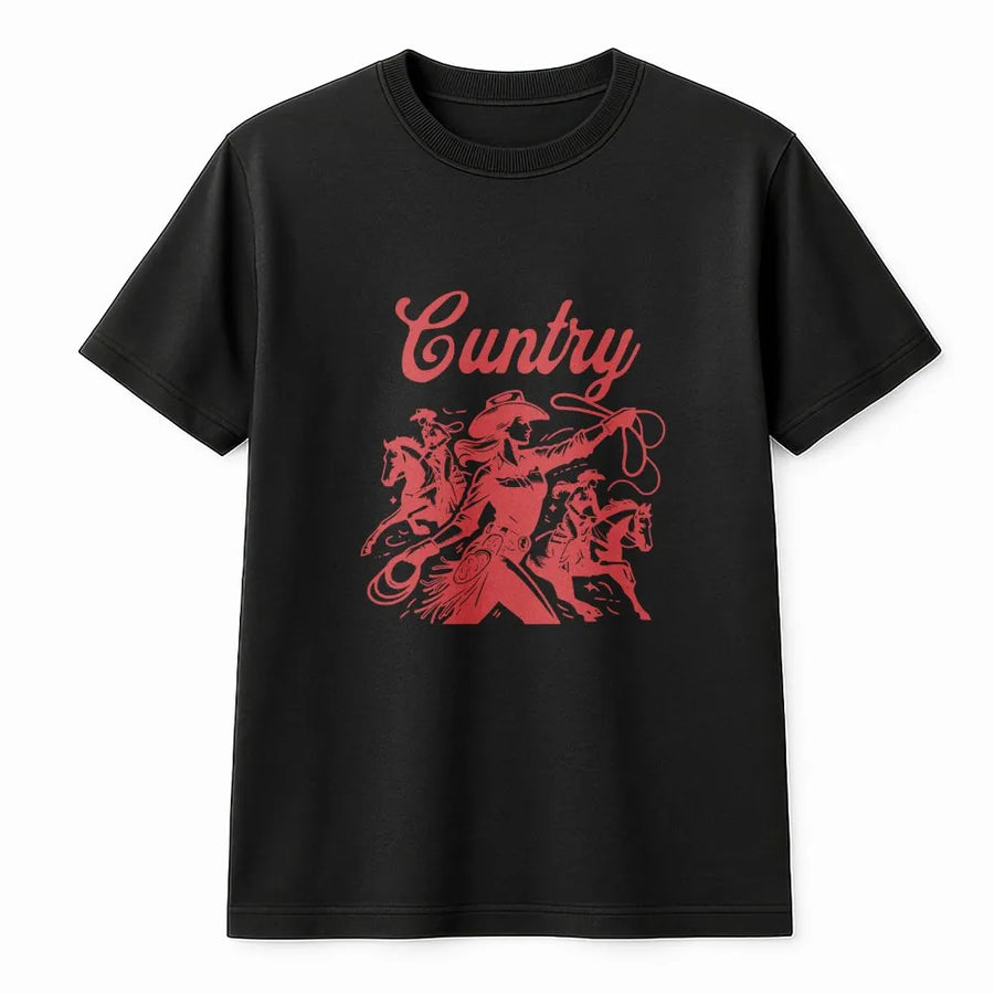 Cuntry Cowgirl T-Shirt | Y2K Western Rodeo Graphic | Premium Soft Cotton | Country Concert Festival Gift for Women