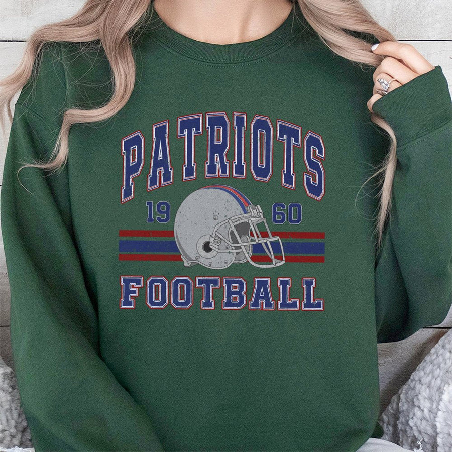 Vintage 90s Style New England Football Sweatshirt Retro Game Day Patriot State Unisex Fan Sweatshirt Classic Sports