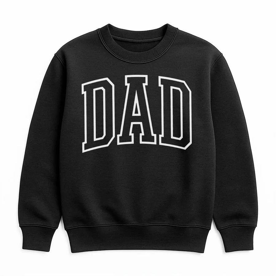 Dad Sweatshirt | Minimalist Varsity Style | Soft Cotton Blend Pullover | Gift for New Father, Fathers Day Crewneck