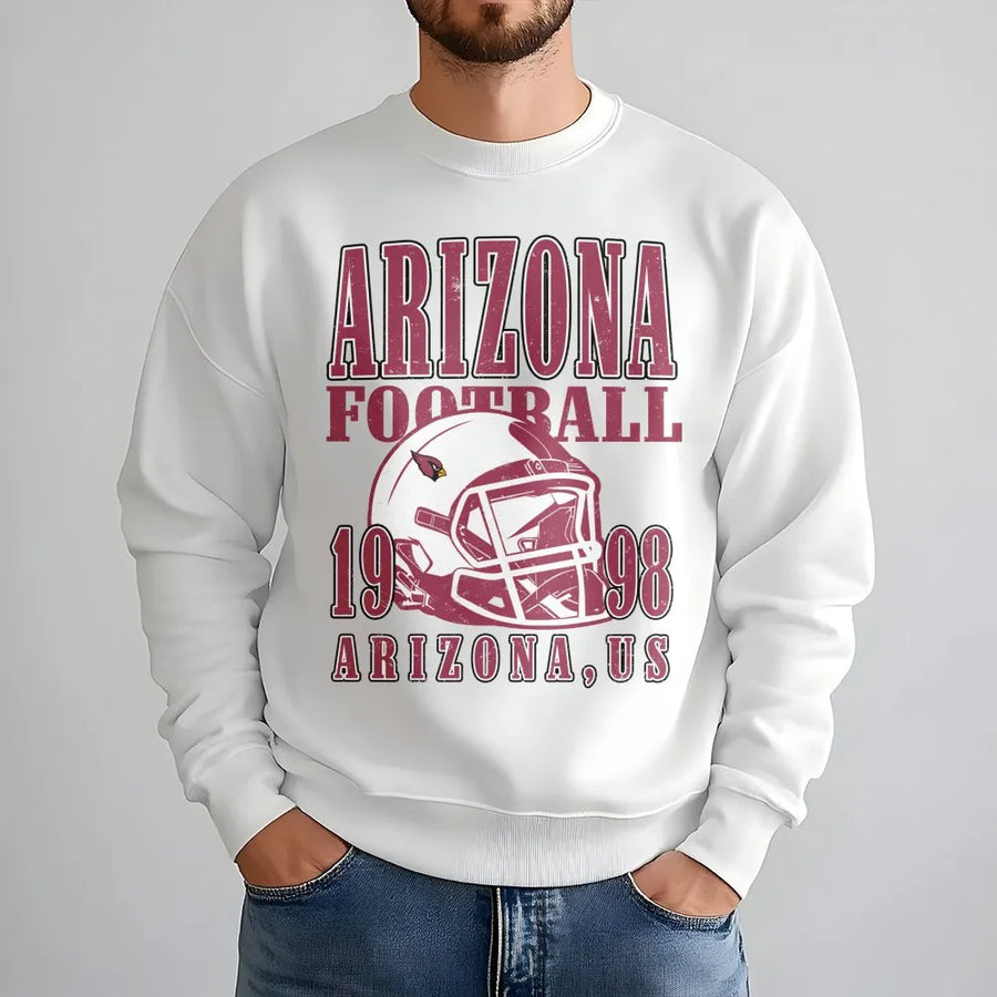Arizona Football 1998 Arizona, Us With Arizona Cardinals Football Helmet Sweatshirt