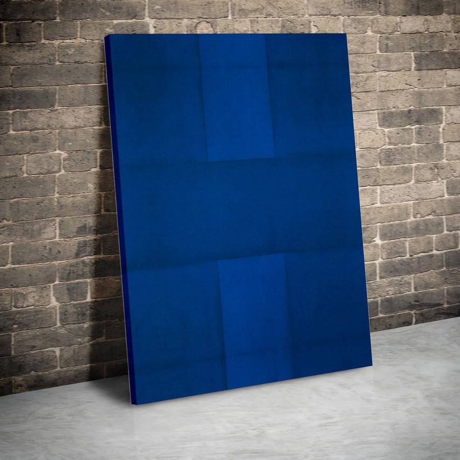 Abstract Blue Geometric Canvas Art | Modern Minimalist Wall Decor | Premium Fade-Resistant Print | Large Statement Piece for Living Room