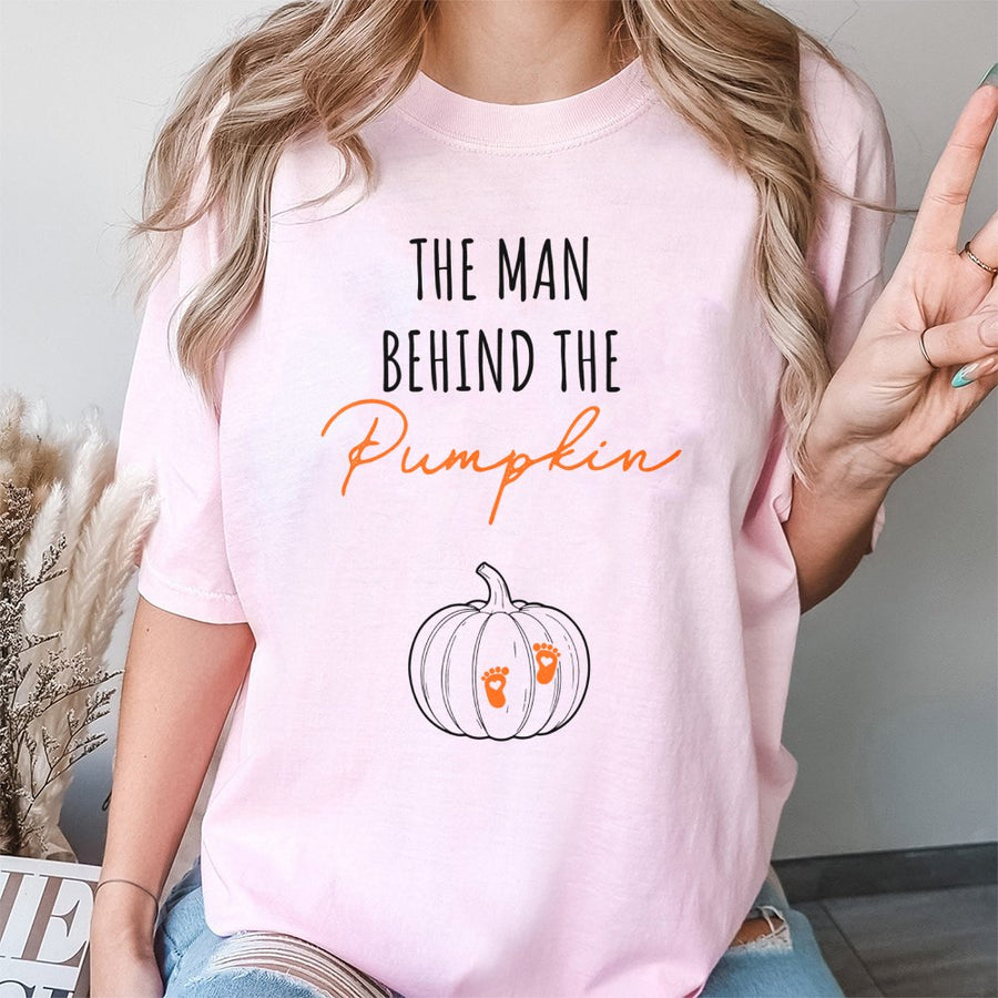 Growing A Little Pumpkin T-Shirt | Cute Fall Pregnancy Announcement | 100% Soft Cotton Tee | Halloween Baby Reveal Gift for Expecting Mom