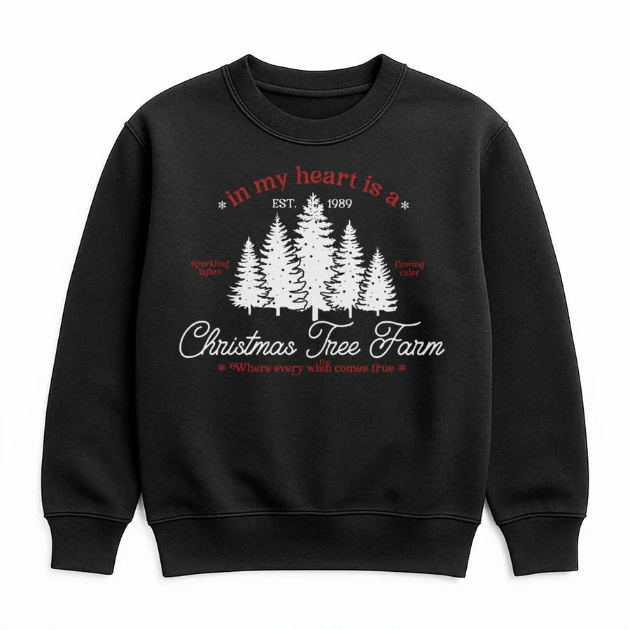 Christmas Tree Farm Sweatshirt | Cozy Holiday Forest Graphic Tee | Premium Unisex Winter Pullover | Festive Apparel Gift for Women and Men