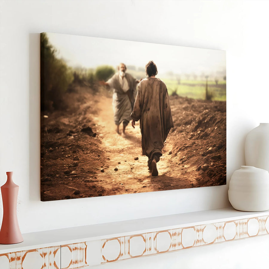 Prodigal Son Canvas Wall Art | Emotional Bible Story Religious Decor | Premium Gallery Wrap Print | Faithful Christian Gift For Home
