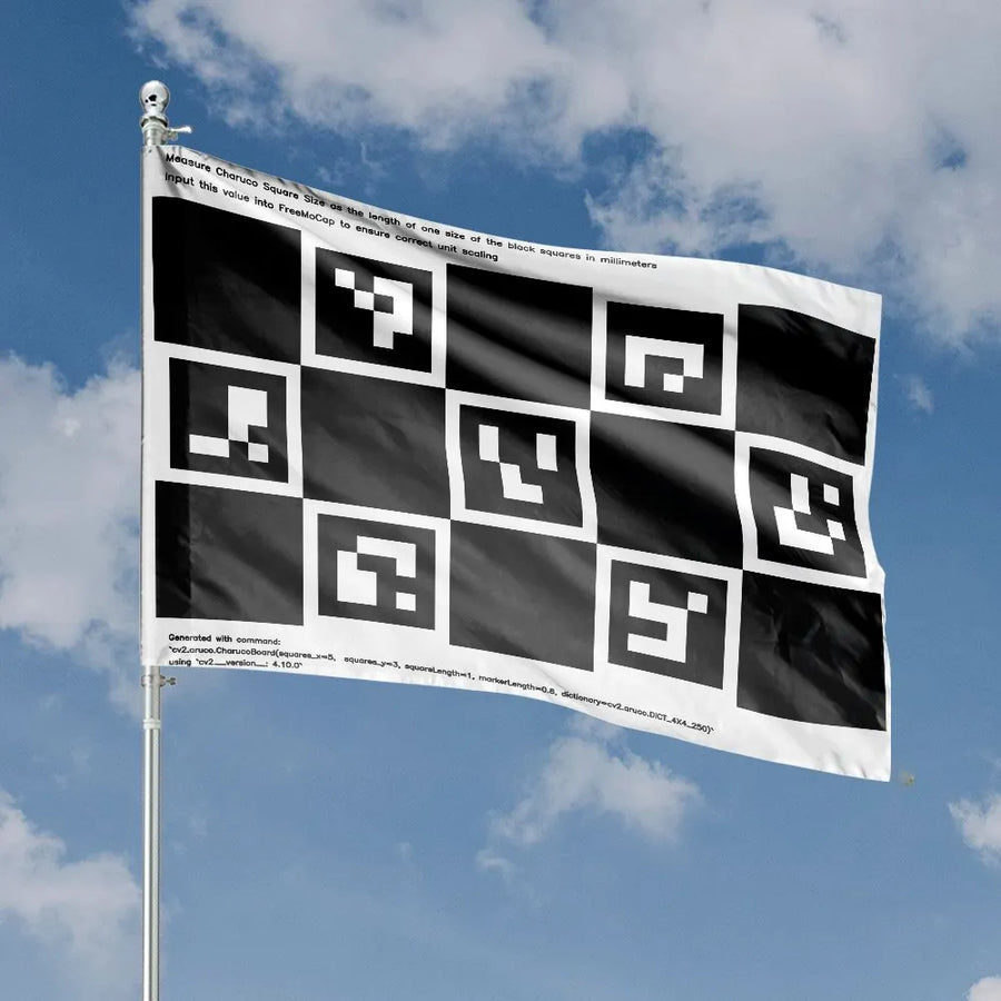 ChArUco Board House Flag | Computer Vision Calibration Pattern | Premium Weather-Resistant Polyester | Gift for AI Developer & Robotics Hobbyist