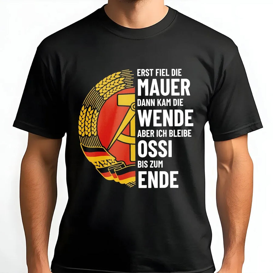 DDR Ossi T-Shirt | Ostdeutschland Nostalgie Shirt with Kult Spruch | Premium Soft Cotton | Gift for East Germans & Mauerfall History Fans