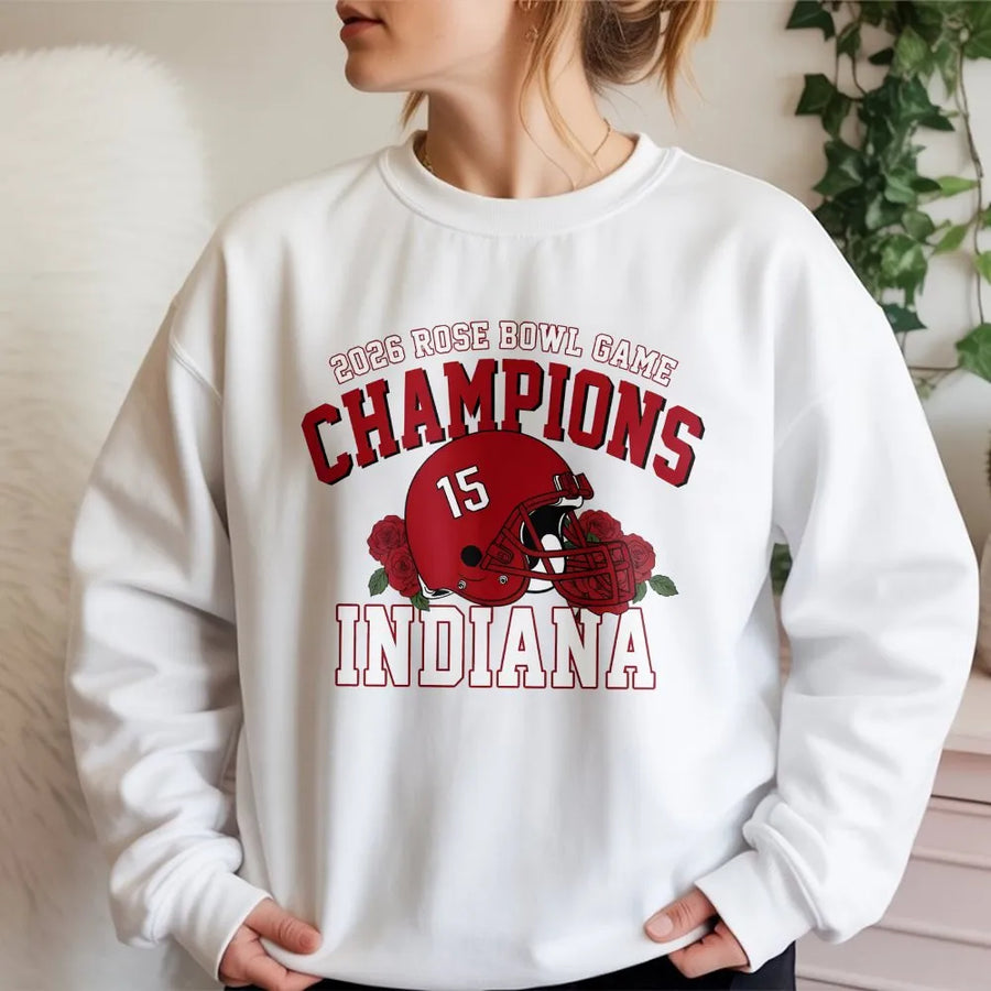 Indiana Football 2026 Rose Bowl Champions Sweatshirt, Indiana Team Players Sweatshirt, Iu Football Sweatshirt, Indiana Univers