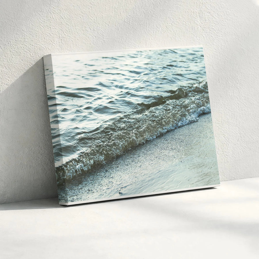 Ocean Waves Canvas Wall Art | Minimalist Coastal Photography | Premium Thick Wrap 1.25" Canvas | Modern Home Decor Gift