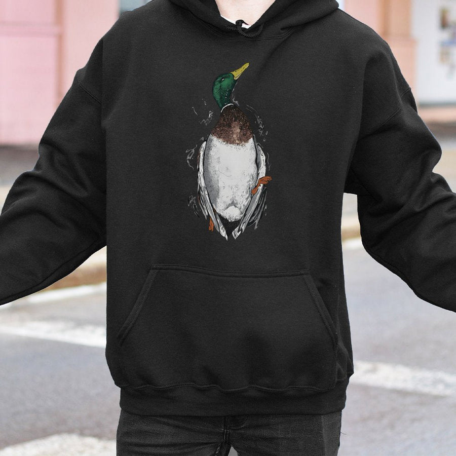 Mallard Duck Hoodie | Artistic Waterfowl Hunting Design | Premium Cotton-Poly Blend | Wildlife Gift For Duck Hunters And Outdoor Enthusiasts