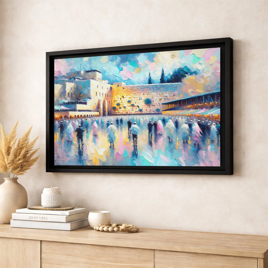 Western Wall Jerusalem Canvas Print | Impressionist Sacred Site Wall Art | Premium Gallery Wrapped Canvas | Spiritual Home Decor Gift