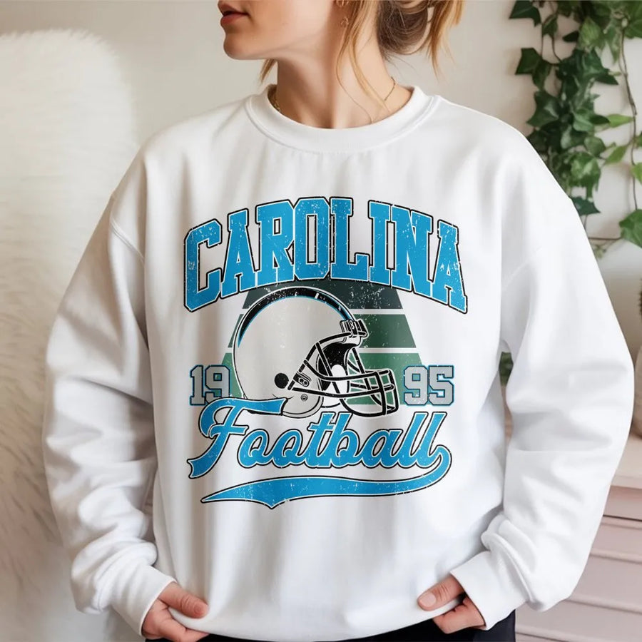 Carolina Vintage Style Football Sweatshirt, Panther, Throwback Carolina Football Sweatshirt, Gildan Sweatshirt Gameday Fan Gift