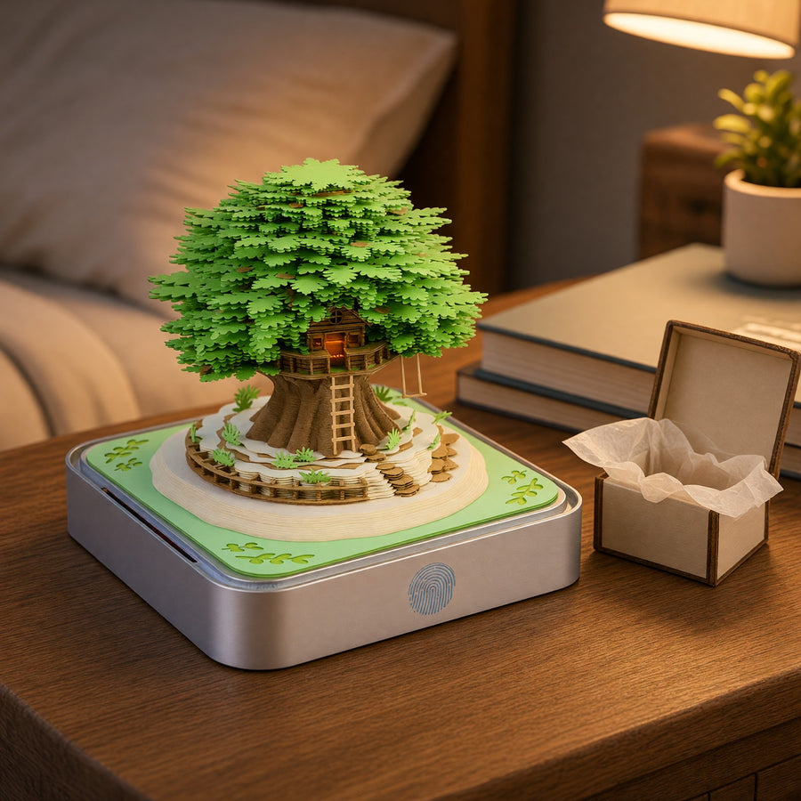Green Treehouse 3D Paper Calendar 2027