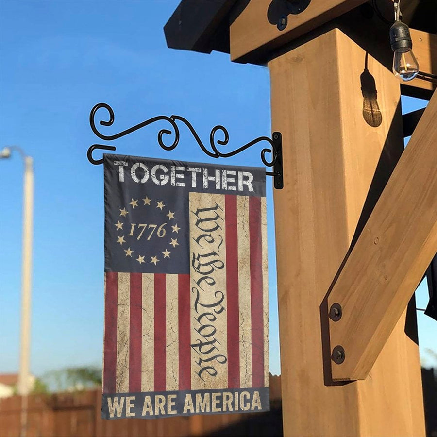 We The People Garden Flag | Vintage 1776 Betsy Ross Design | Double Sided Weather Resistant Fabric | Premium Patriotic Yard Decor