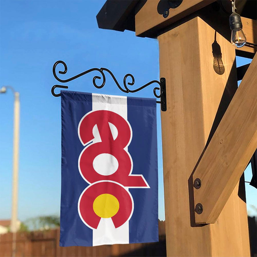 Colorado State Garden Flag | Double-Sided CO Logo Print | Weather-Resistant Polyester | Premium Outdoor Home & Yard Decor Gift