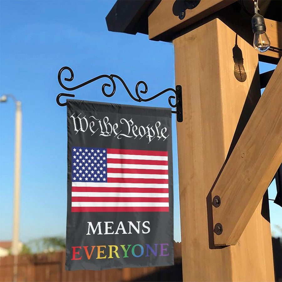 We The People Garden Flag | Inclusive Pride American Flag Design | Weather-Resistant Polyester | Progressive Yard Decor and LGBTQ Ally Gift