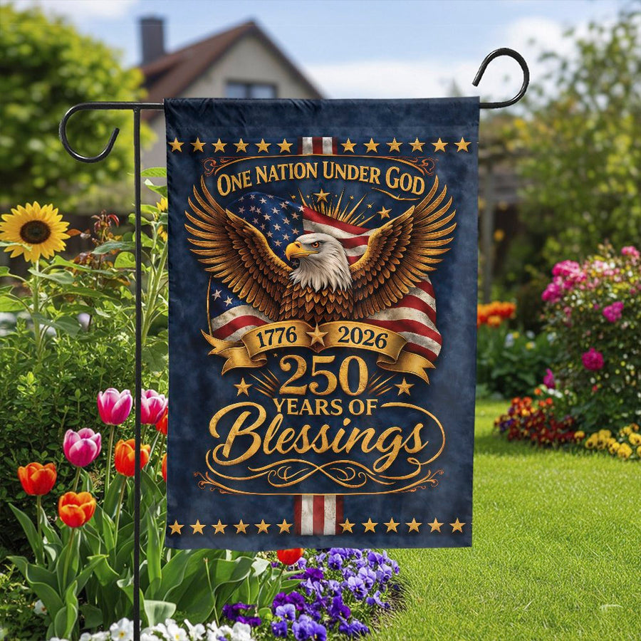 USA 250th Anniversary Garden Flag | Patriotic Eagle 1776-2026 Design | Double Sided Polyester | Commemorative Yard Decor Gift for Patriot