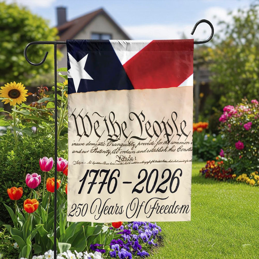 We The People Garden Flag | 1776-2026 250th Anniversary Design | Weather-Resistant Double Sided | Patriotic Yard Decor Collector's Gift