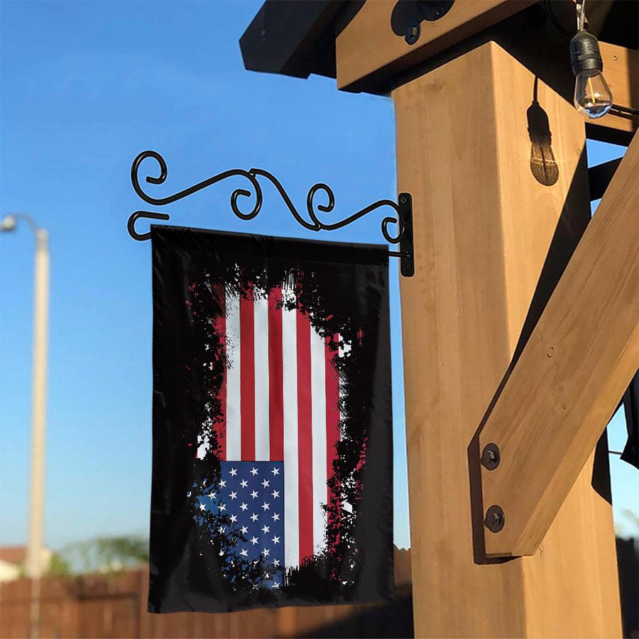 Upside Down American Flag Garden Flag | Distressed Resist Fascism Design | Double Sided Weather Resistant | Political Protest Yard Decor Gift