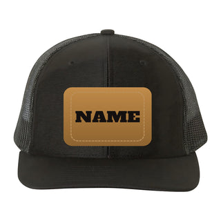 The One He'll Wear Every Day — Custom Engraved Leather Patch Hat