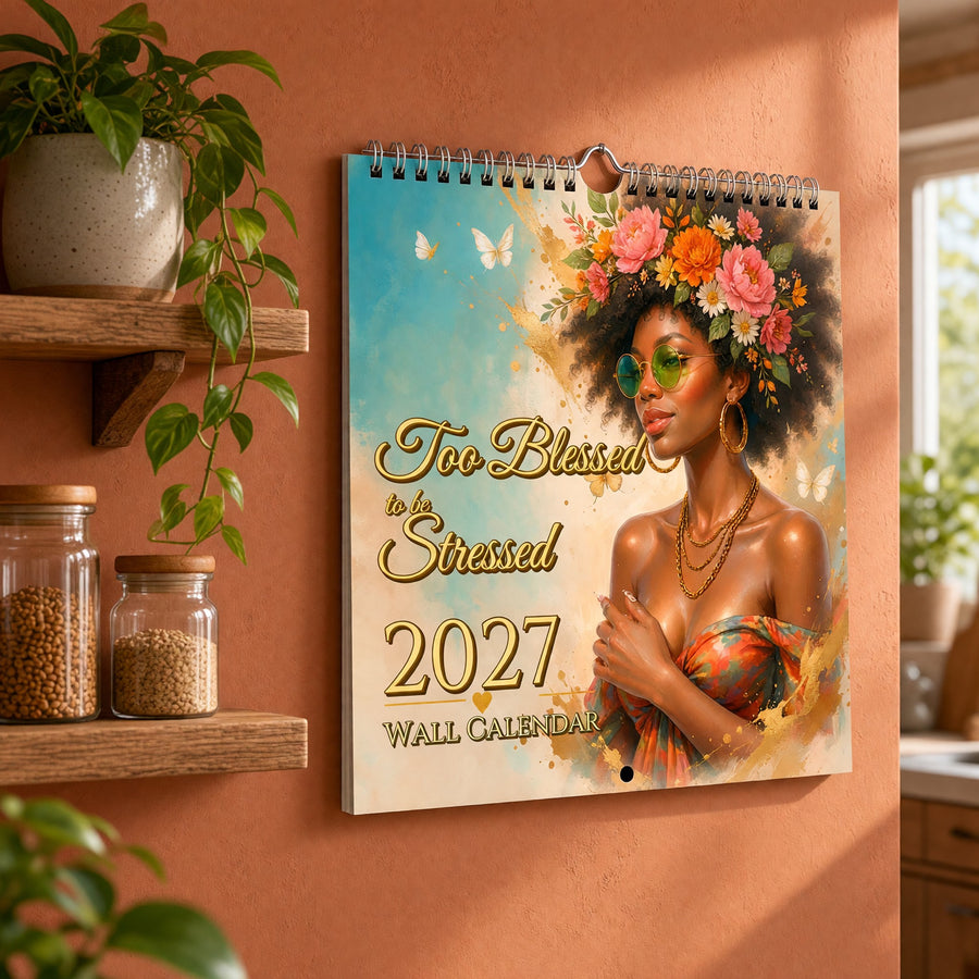 Too Blessed to Be Stressed 2027 Wall Calendar