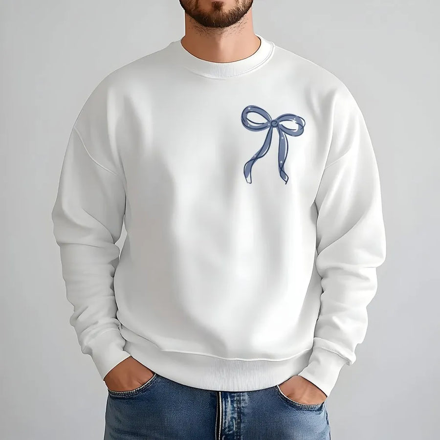 Coquette 4th of July Sweatshirt | Preppy Patriotic Bow Sweatshirt | Soft Cotton Blend | American Honey Girly Independence Day Gift