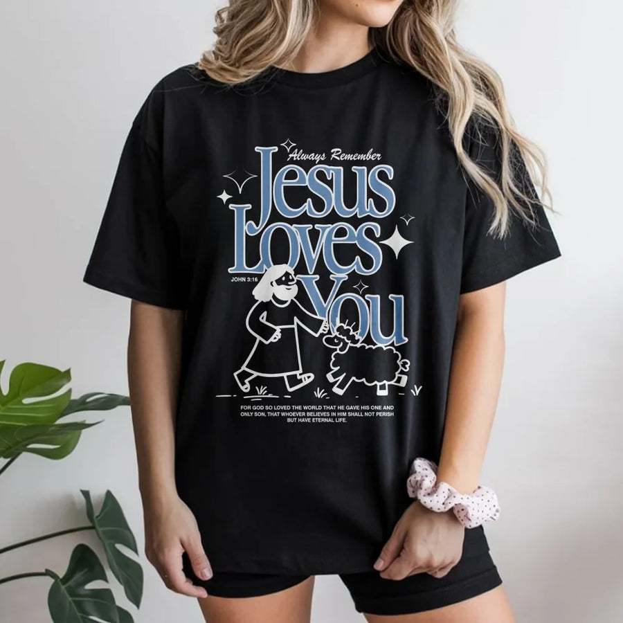 Jesus Loves You T-Shirt | John 3:16 Christian Graphic Tee | Premium Cotton Religious Apparel | Faith-Based Gift For Men And Women