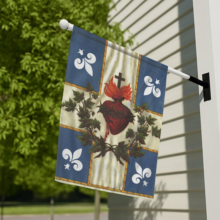 Sacred Heart of Jesus Garden Flag | Catholic Religious Garden Decor | Premium Fade-Resistant Polyester | Faithful Christian Home Gift
