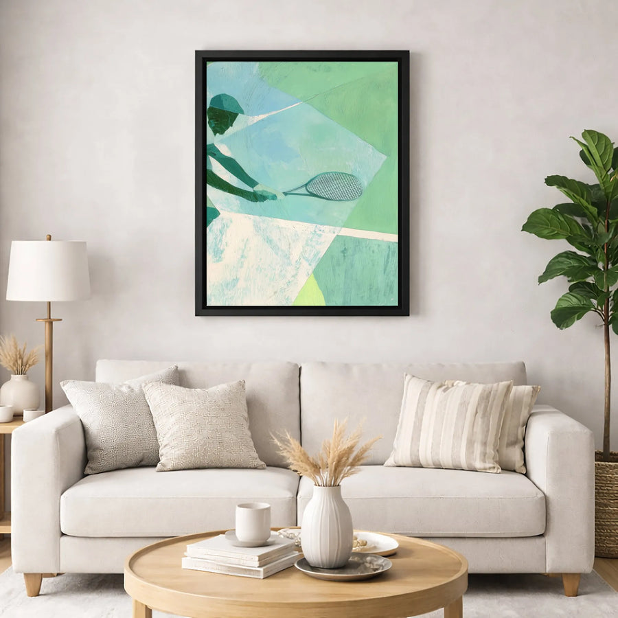 Abstract Tennis Player Wall Art | Modern Sports Canvas Print | Premium Gallery-Wrapped Decor | Gift for Tennis Lovers & Coach