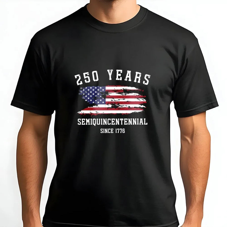 USA 250th Anniversary T-Shirt | Vintage 1776 Semiquincentennial Design | Soft Cotton Blend | Patriotic Gift for Men and Women