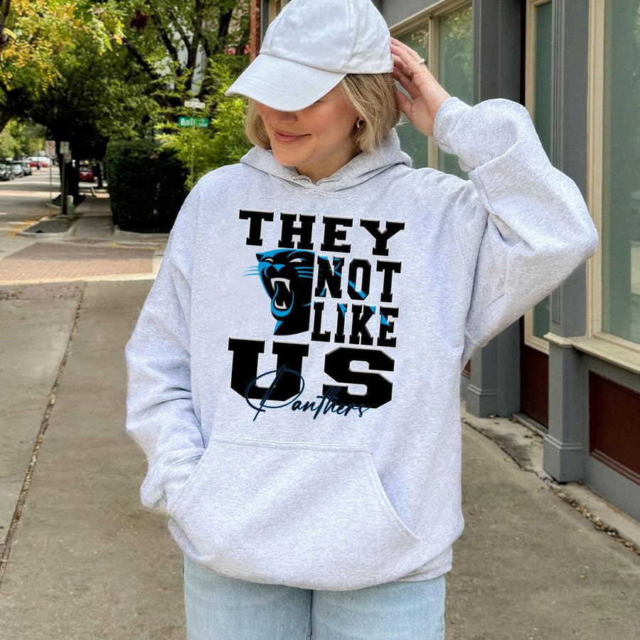 They Not Like Us Panthers With Carolina Panthers Logo Hoodie