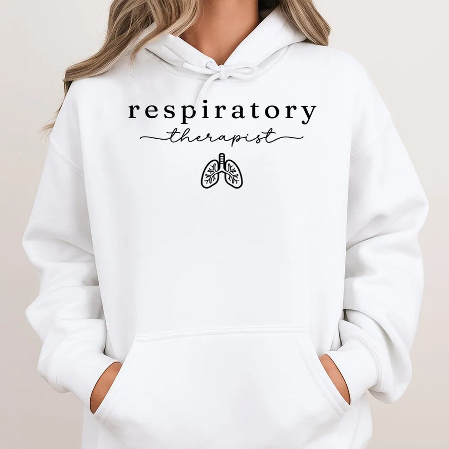 Respiratory Therapist Hoodie | Anatomy Lungs Graphic Print | Premium Cotton-Poly Blend | Graduation Gift for RRT and RT Students