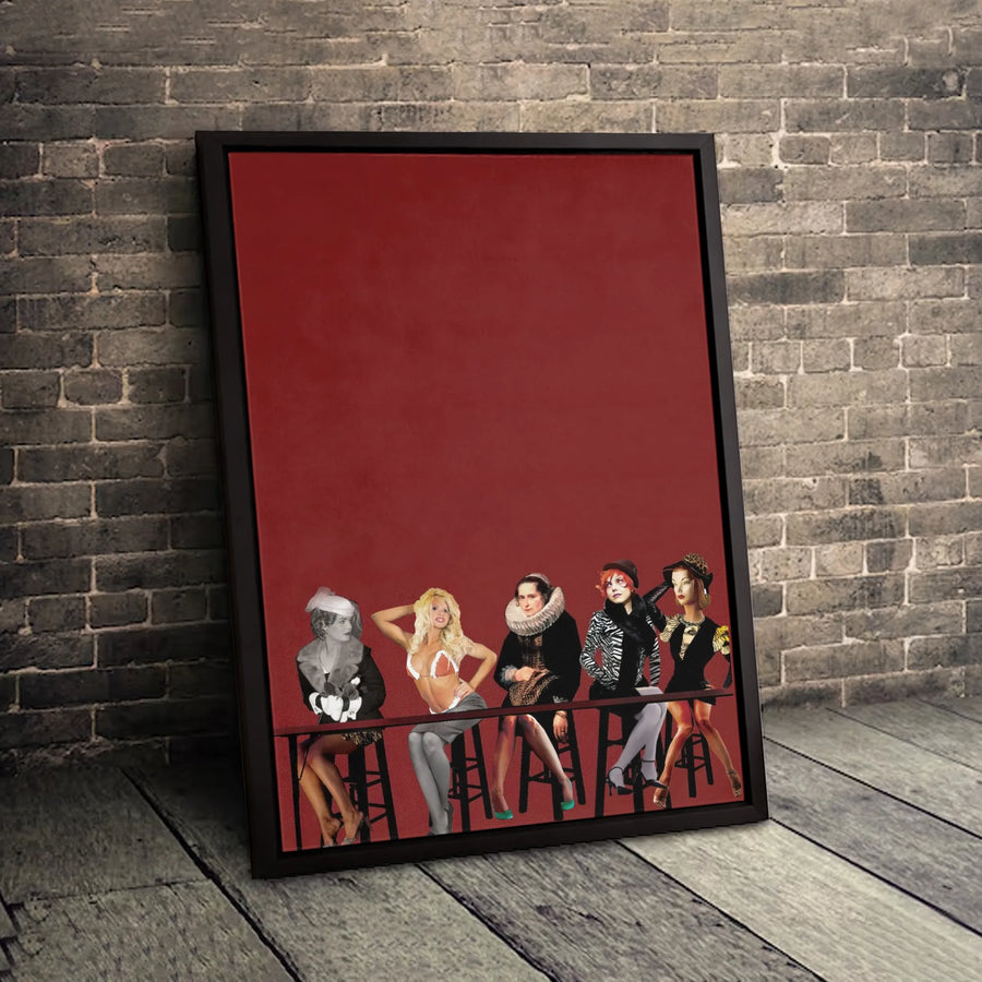 Eclectic Women Through Time Canvas | Retro Fashion History Art Collage | Premium 1.25-Inch Gallery Wrap | Unique Gift for Her Home Decor