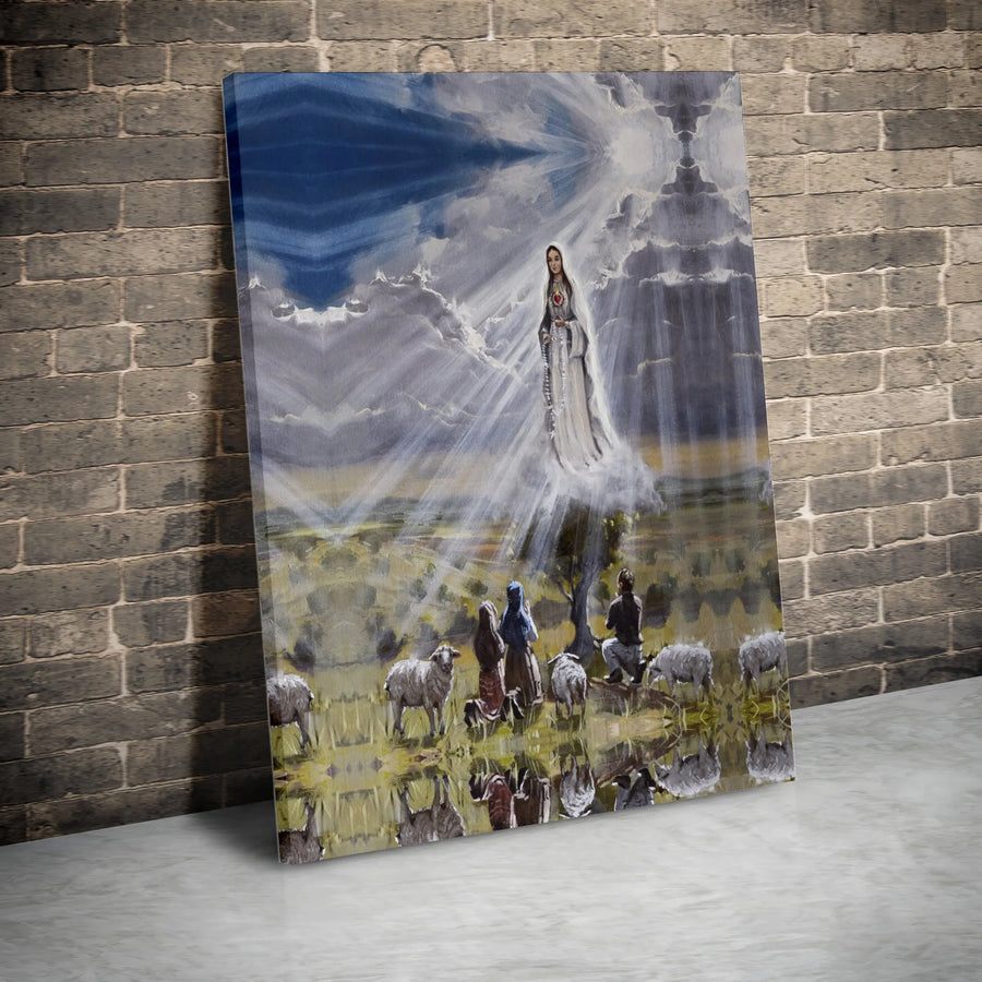 Our Lady of Fatima Canvas Print | Religious Marian Art | Gallery-Wrapped Premium Wall Decor | Catholic Home Gift for Believers