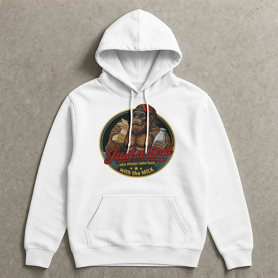 Funny Bigfoot Dad Hoodie | Retro Sasquatch Graphic Tee | Premium Cotton | Unique Father's Day Gift for Men