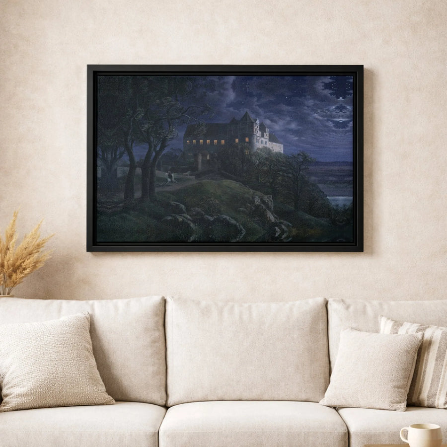 The Robber Knight's Castle Canvas Print | Romanticism Landscape Art | Premium Gallery Wrapped Wall Decor | Atmospheric Gothic Home Gift