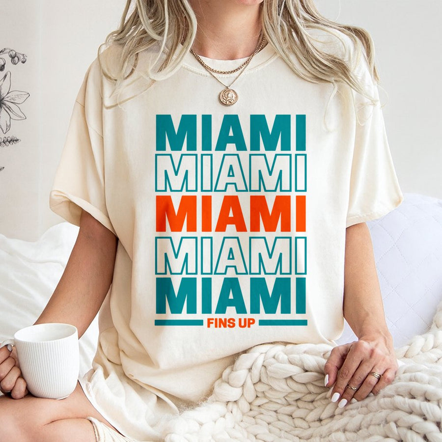 Miami Football T-Shirt, Dolphins Football T-Shirt, T-Shirt For Miami Football Fans