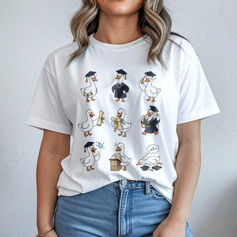 Funny Goose Graduation T-Shirt | Silly Goose University Meme Graphic | Premium Comfort Colors Tee | Gift for Graduate Class of 2024