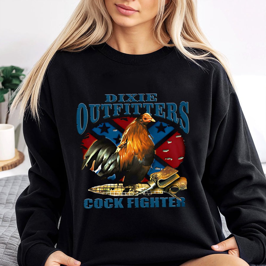 Gamecock Rooster Sweatshirt | Southern Heritage Country Farm Graphic | Premium Cotton Blend | Gift For Rooster Breeder And Rural Lifestyle Enthusiast