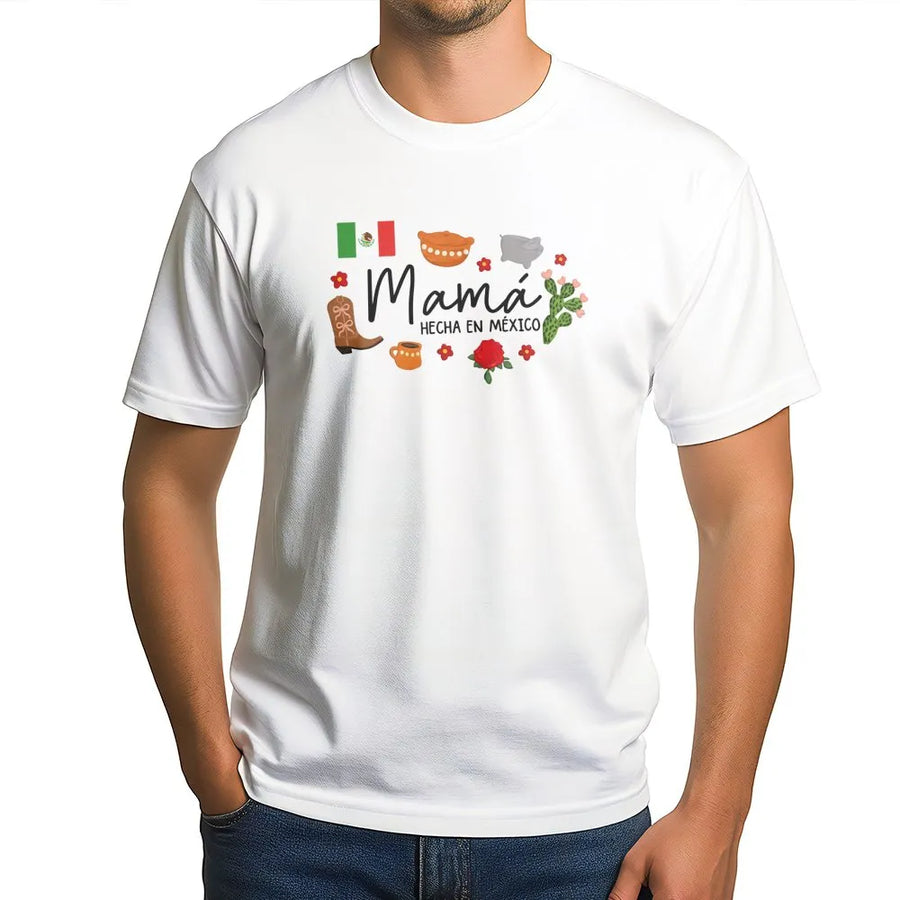 Mama Hecha En Mexico T-Shirt | Mexican Heritage Graphic Tee | Soft Cotton Premium Apparel | Perfect Mother's Day 2026 Gift for Mom