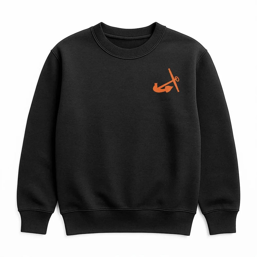 Anchor Graphic Sweatshirt | Minimalist Nautical Logo Print | Premium Cotton Blend Crewneck | Unisex Coastal Style Gift for Ocean Lovers