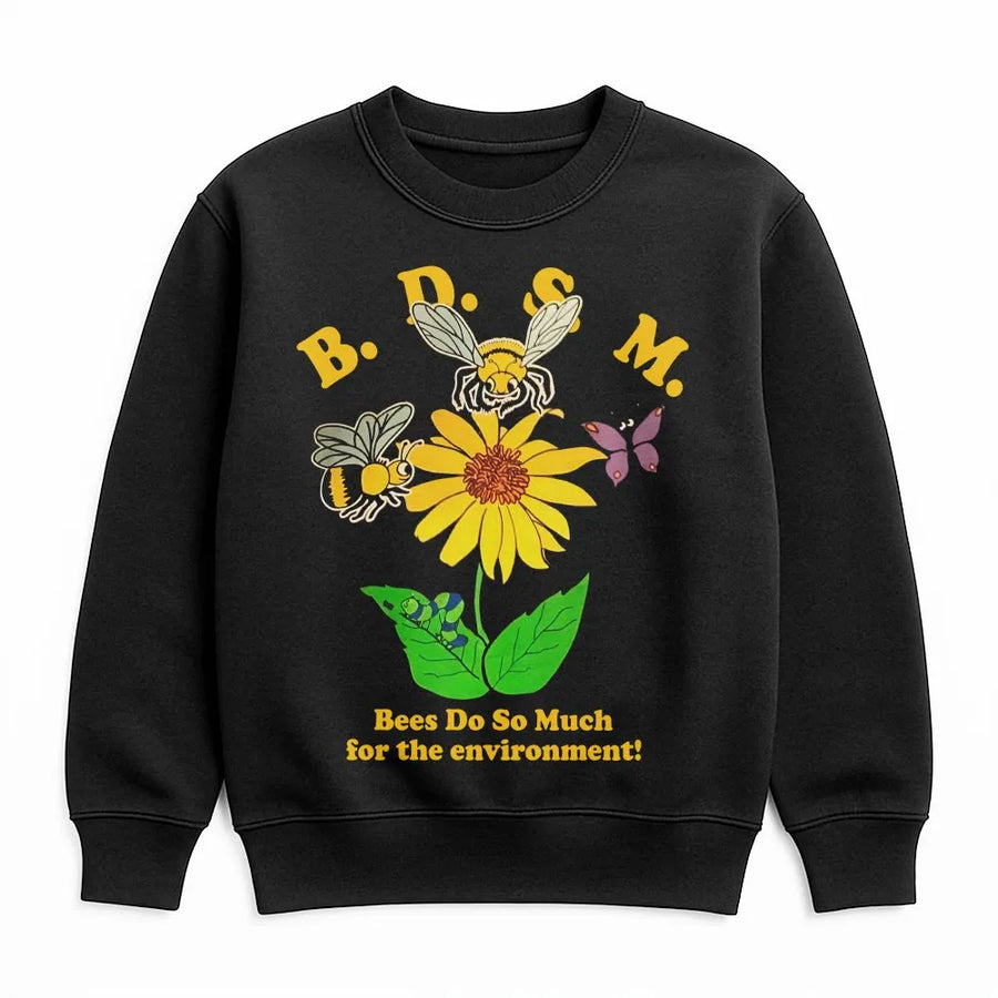 Bee Graphic Sweatshirt | Cute Honeybee Nature Art | Cotton Blend Premium Apparel | Unisex Gift For Beekeeper And Nature Lover