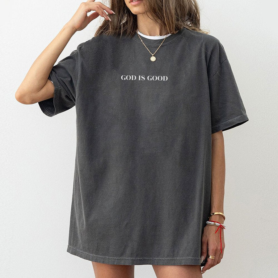 God Is Good T-Shirt | Minimalist Christian Graphic Tee | Premium 100% Cotton Apparel | Faith-Based Religious Gift for Men and Women