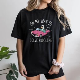 On My Way to Solve Problems T-Shirt | Funny Goose Math Meme Sweatshirt | Premium Unisex Fit | Gift for Engineer, STEM Student, Nerd