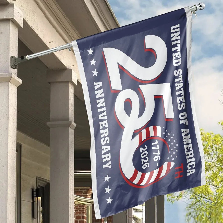 USA 250th Anniversary Flag | 1776-2026 Commemorative Banner | Double Sided Polyester Fabric | Patriotic Collector's Gift for Home & Yard Decor