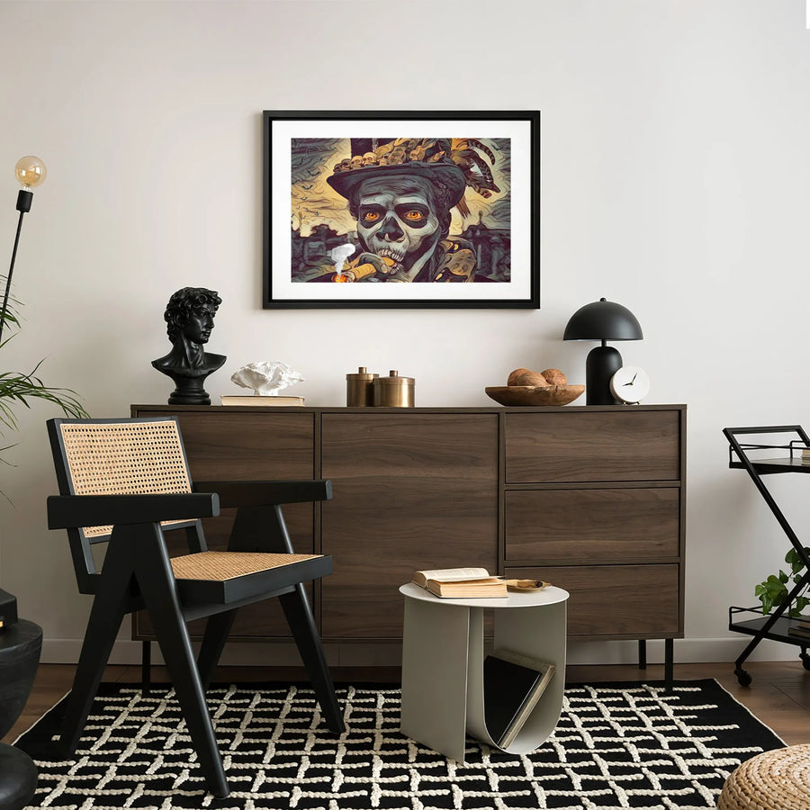 Baron Samedi Canvas Print | Dark Voodoo Loa Skull Art | Gallery-Quality Fade-Resistant Decor | Gothic Home & Office Gift