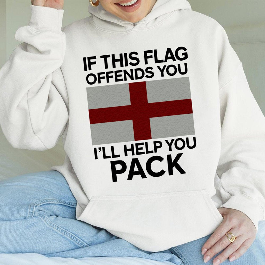 England Flag Hoodie | Patriotic British Pride Sweatshirt | Premium Cotton Blend | Gift for English Heritage Supporters