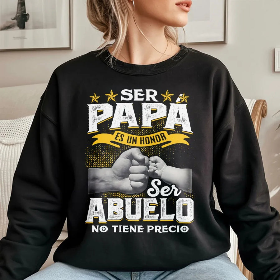 Ser Abuelo Sweatshirt | Spanish Grandpa Gift | Premium Cotton Blend Crewneck | Heartfelt Father's Day 2026 or Birthday Present for Abuelo