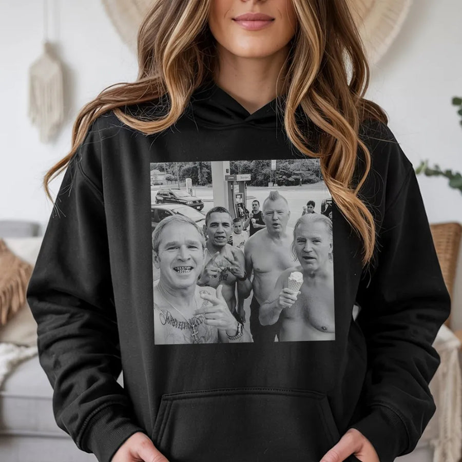 Presidential Selfie Hoodie | Funny Meme Sweatshirt | Premium Cotton Blend | Unisex Streetwear Gift for Men and Women