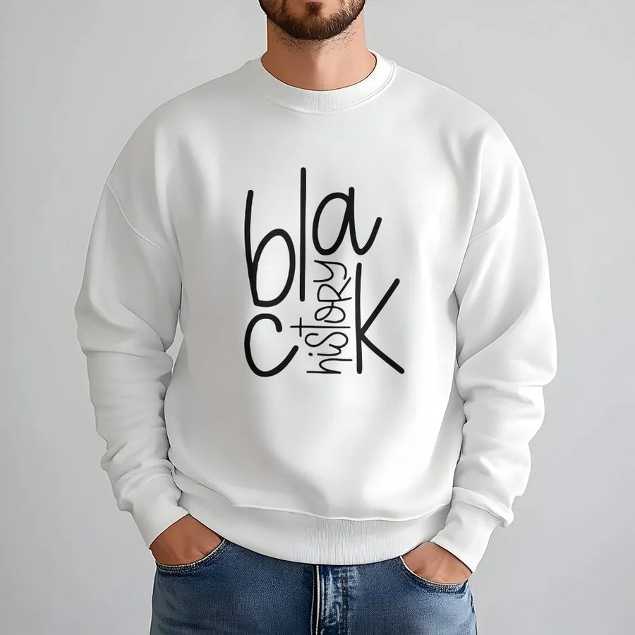 Black History Month Sweatshirt | Minimalist Empowerment Typography Graphic | Premium Cotton Blend | Gift for African American Awareness Supporters