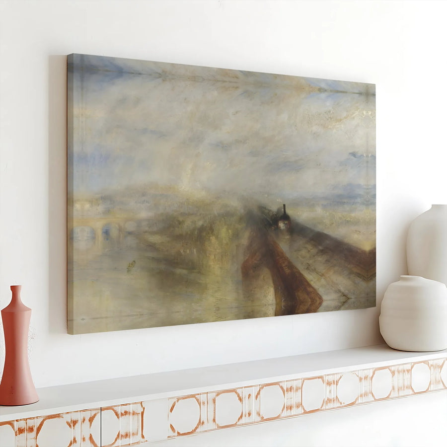 Turner Rain Steam and Speed Canvas | Famous Impressionist Railway Painting | Premium Stretched Wall Art | Collector's Gift for Art Lover